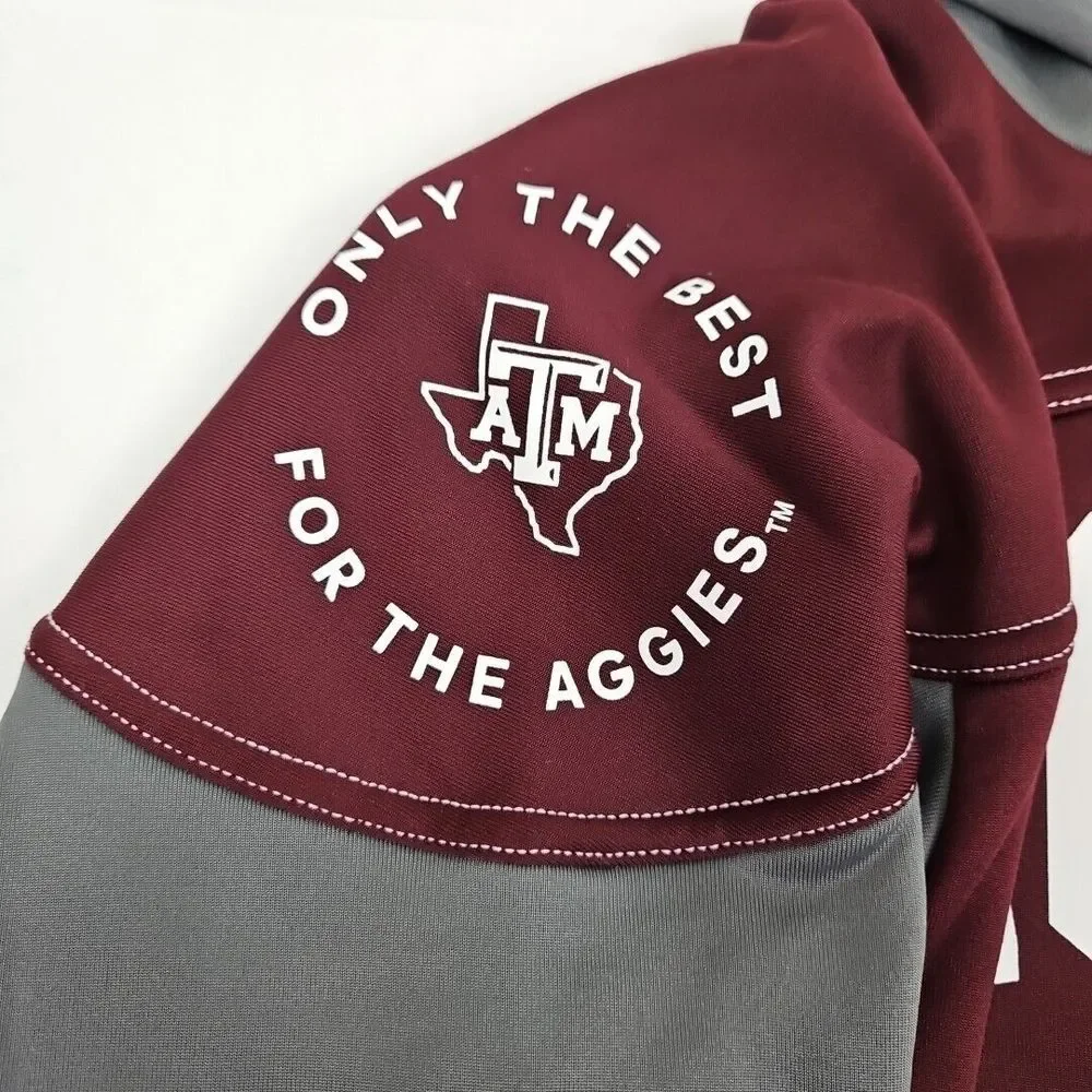 Adidas NCAA Texas‎ A&M Aggies Maroon Grey Pullover Hoodie Men's Small